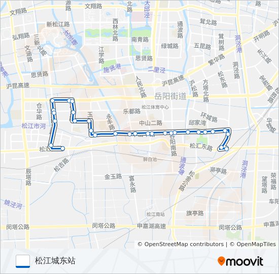 公交松江4路的线路图