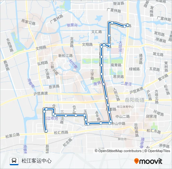 松江5路 Bus Line Map
