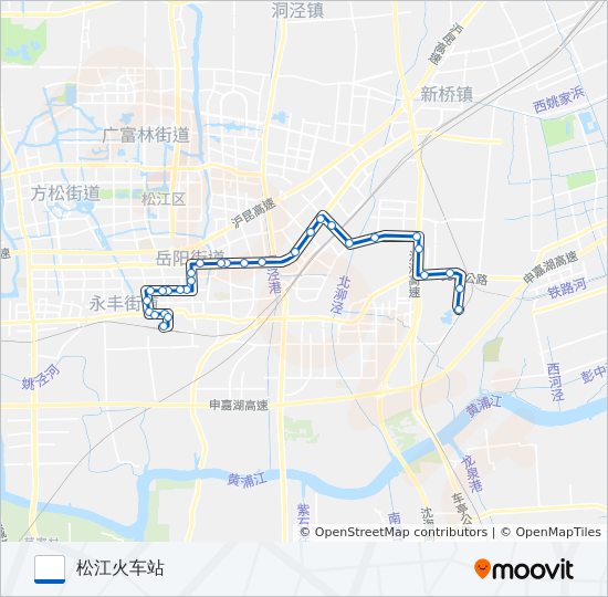 公交松江6路的线路图