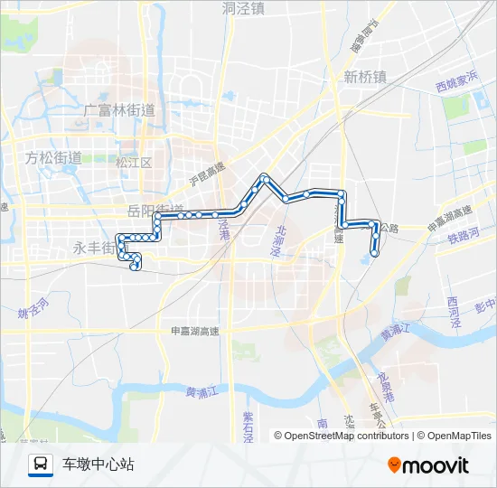 公交松江6路的线路图