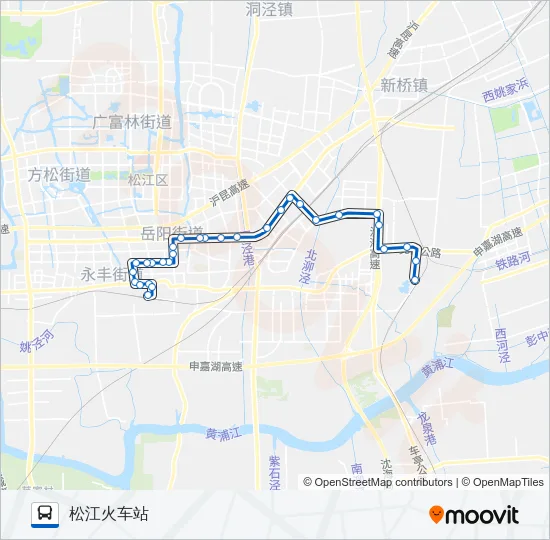 公交松江6路的线路图