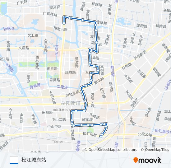 公交松江7路的线路图