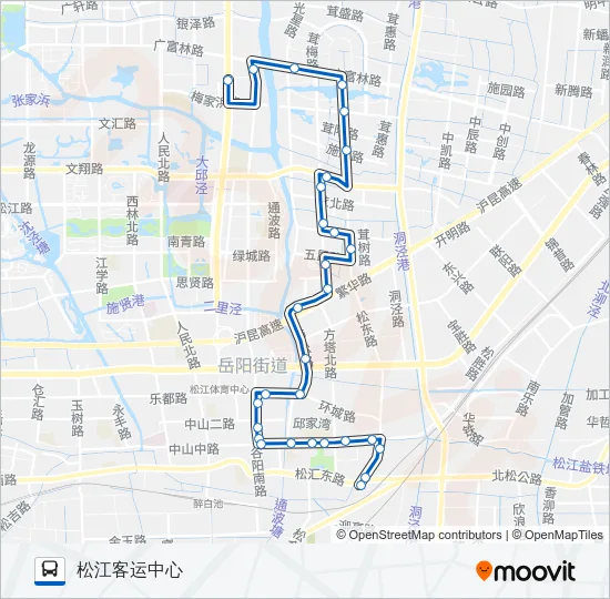松江7路 Bus Line Map