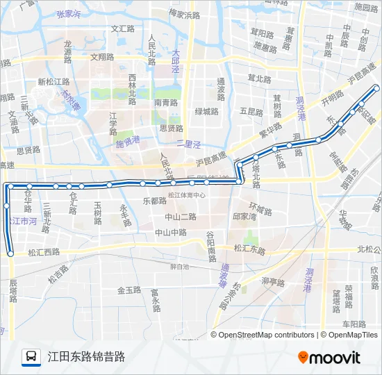 公交松江8路的线路图