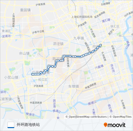 松莘B线 bus Line Map