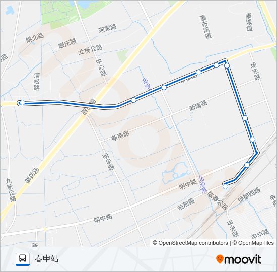 公交1814路的线路图