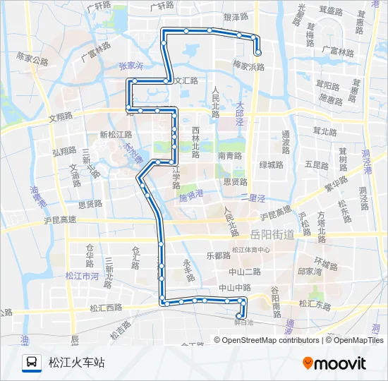 公交松江13路的线路图