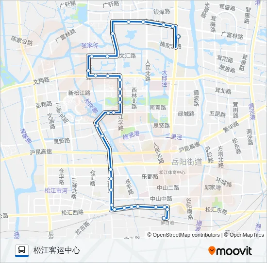 松江13路 Bus Line Map