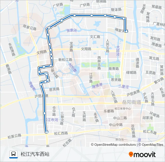 松江15路 Bus Line Map
