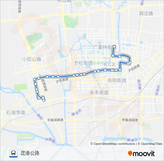 松江16路 Bus Line Map