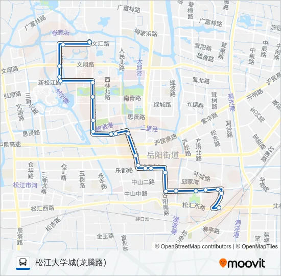 公交松江17路的线路图