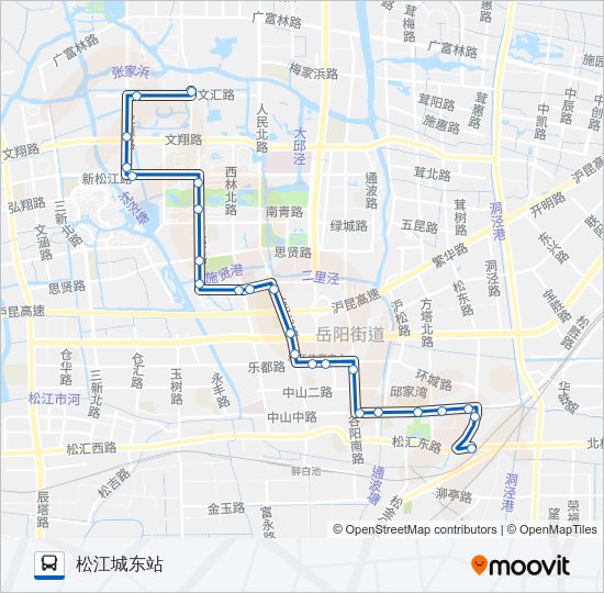 松江17路 Bus Line Map