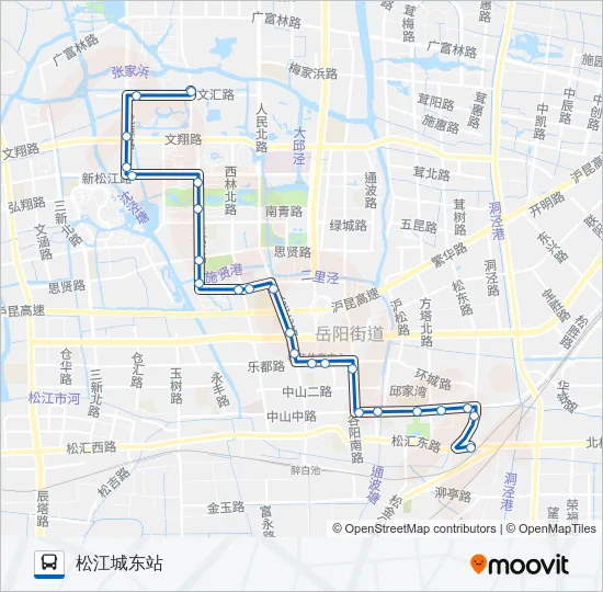 公交松江17路的线路图