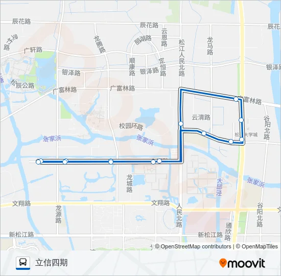 公交松江18路的线路图