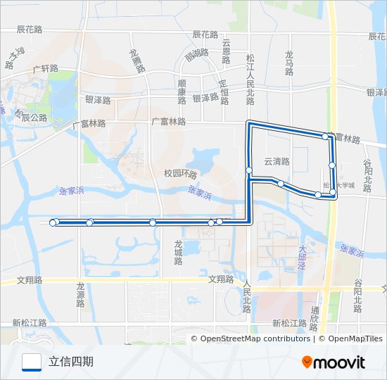 公交松江18路的线路图