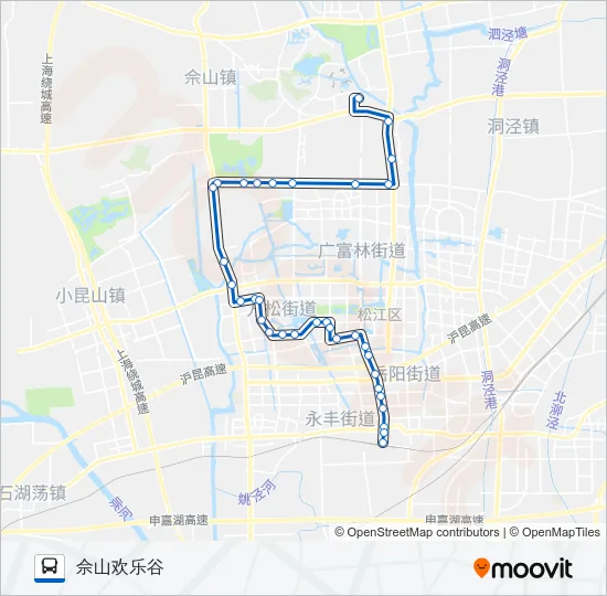 公交松江19路的线路图