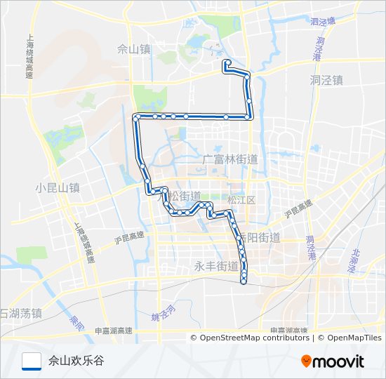 公交松江19路的线路图