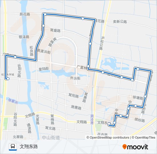 公交松江21路的线路图