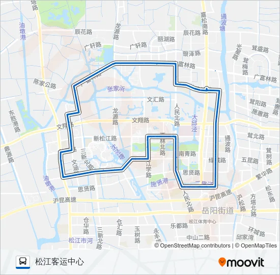 公交松江24路的线路图