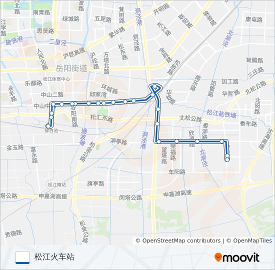 公交松江26路的线路图