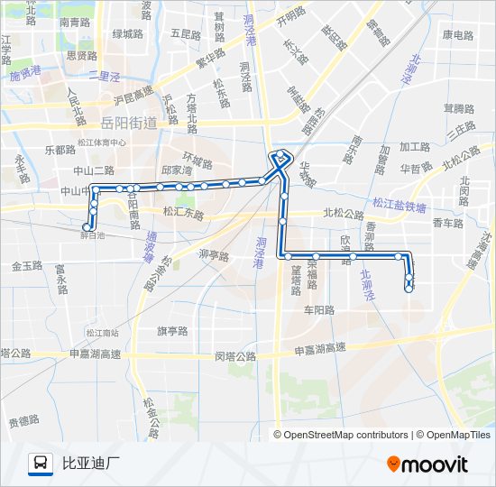 公交松江26路的线路图