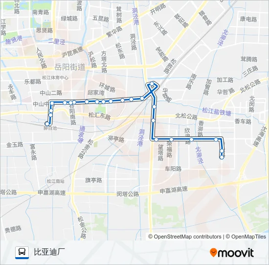 公交松江26路的线路图
