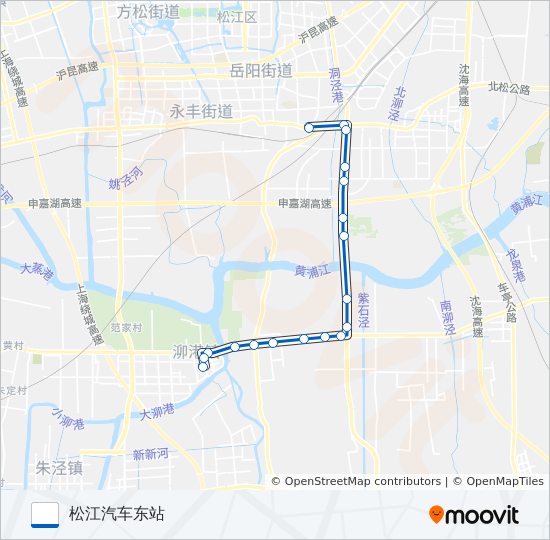 公交松江27路的线路图
