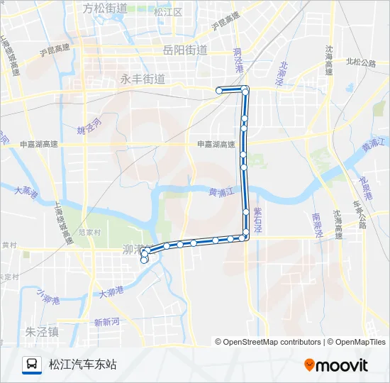 公交松江27路的线路图