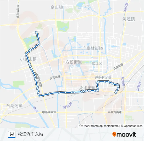 公交松江28路的线路图