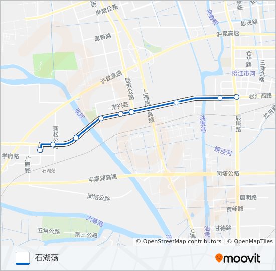 公交松江29路的线路图
