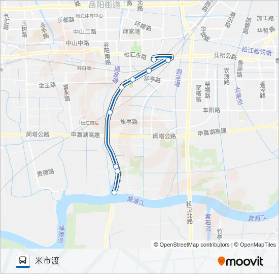 公交松江32路的线路图