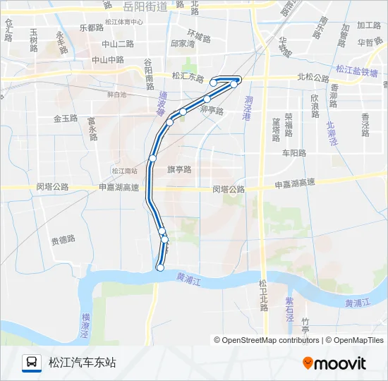 公交松江32路的线路图