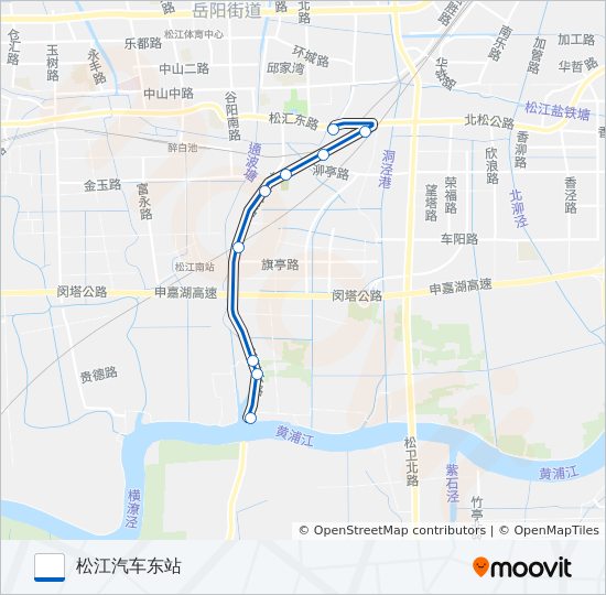 公交松江32路的线路图