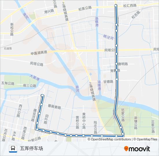 公交松江35路的线路图