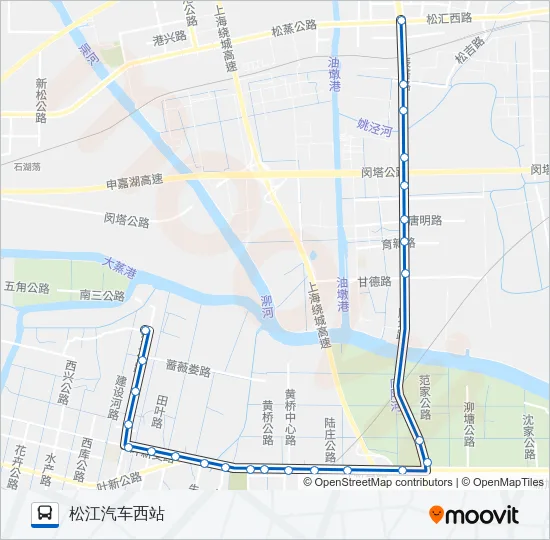 公交松江35路的线路图