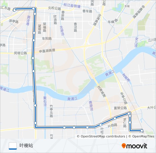 公交松江36路的线路图