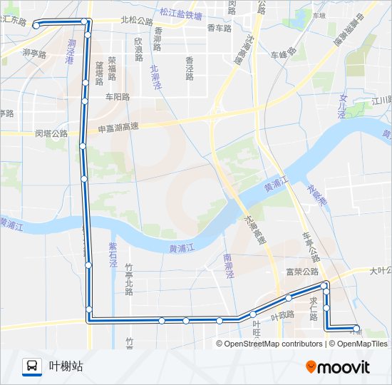 公交松江36路的线路图