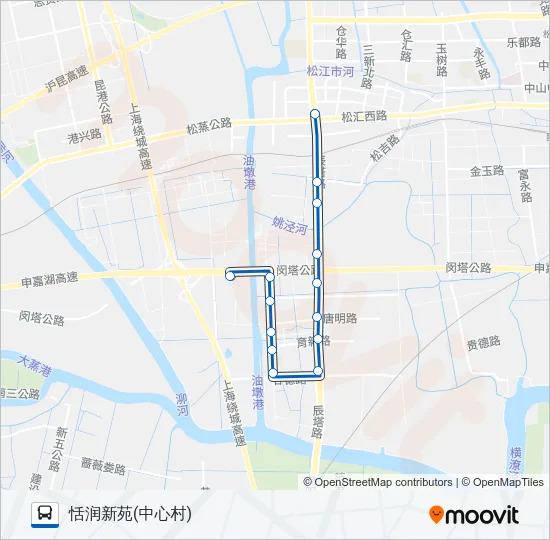 公交松江37路的线路图