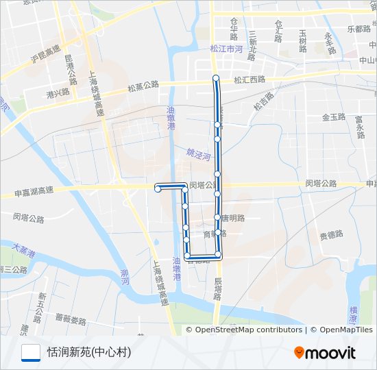 公交松江37路的线路图