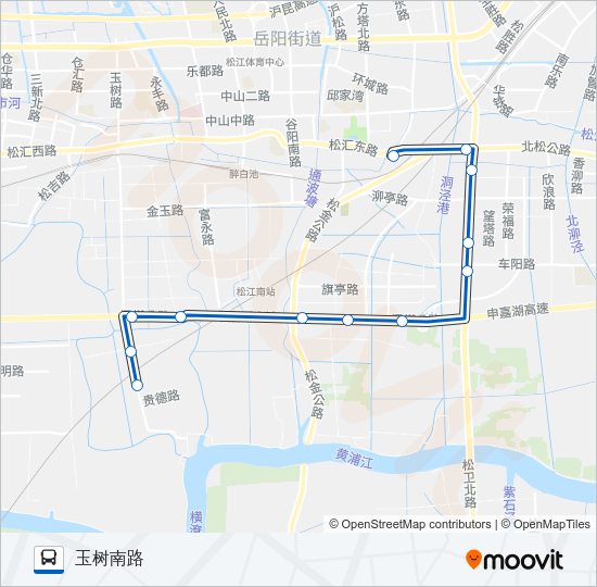 公交松江39路的线路图