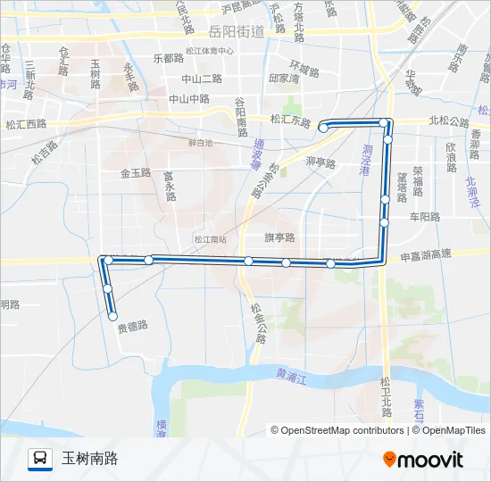 公交松江39路的线路图