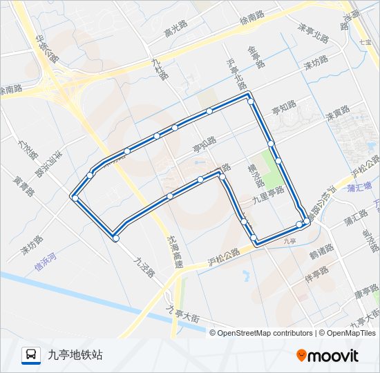 公交松江42路的线路图