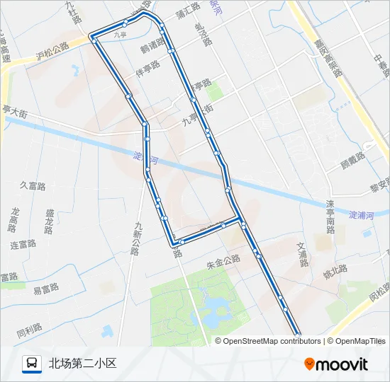 公交松江43路的线路图
