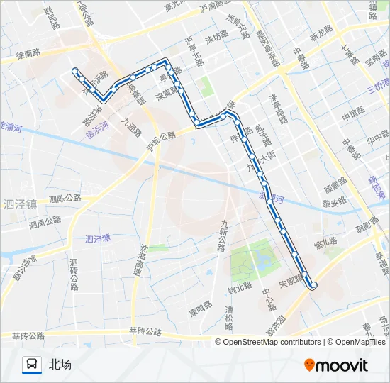 公交松江44路的线路图