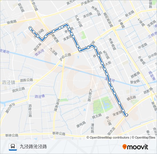 公交松江44路的线路图