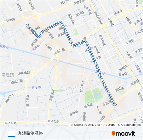 公交松江44路的线路图