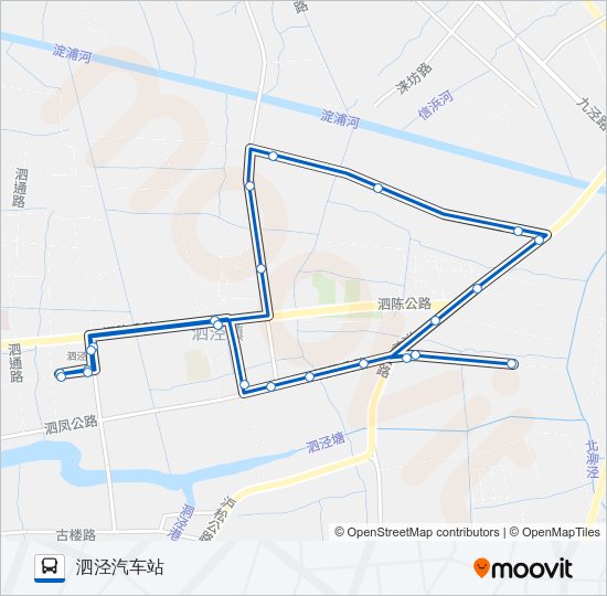 公交松江46路的线路图