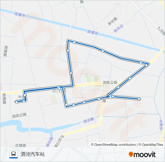 公交松江46路的线路图