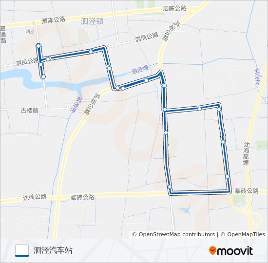 公交松江47路的线路图