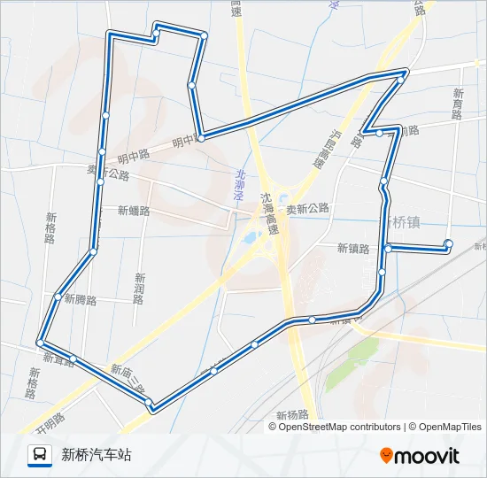 公交松江50路的线路图
